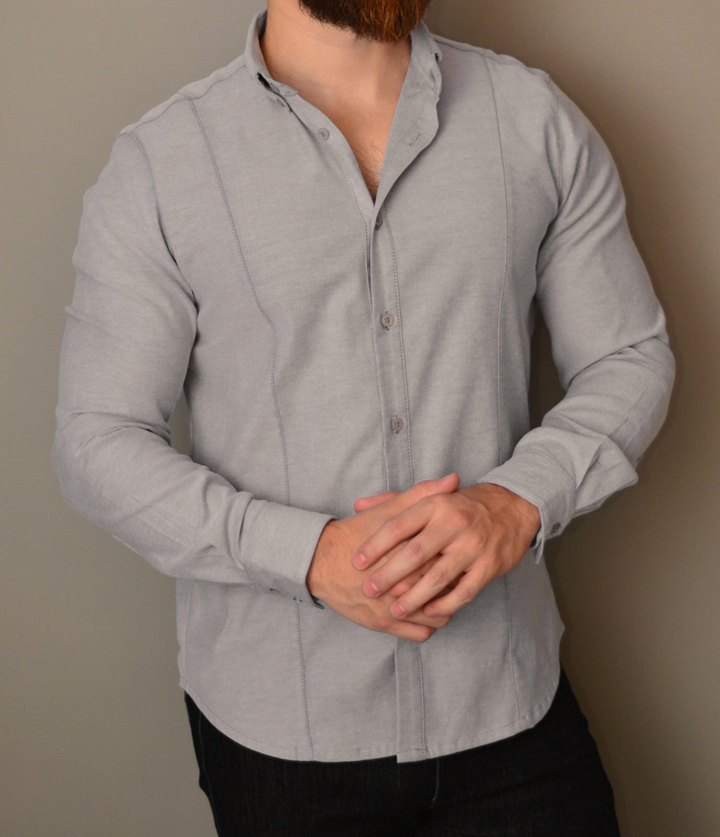 Camisa Oxford Manga Larga Slim