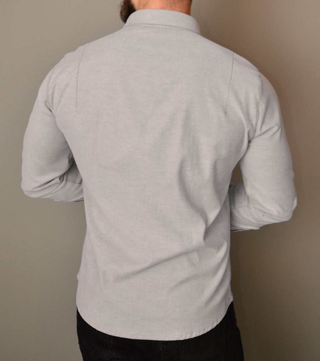 Camisa Oxford Manga Larga Slim
